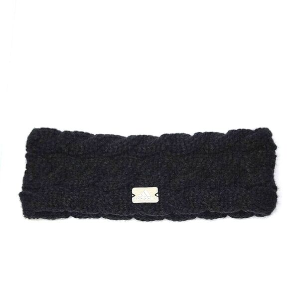 ADIDAS NWOT Black Braided Cable Knit 100% Acrylic Ear Warmer Headband OS - Picture 1 of 11